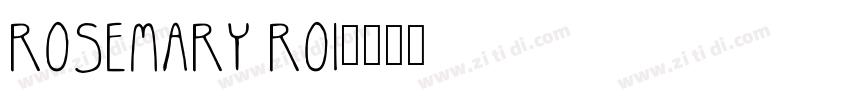 rosemary roi字体转换